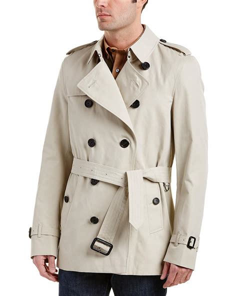 burberry trench mens kenginston short|Trench Coats for Men .